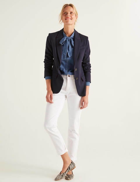 Girlfriend Jeans - Ecru Girlfriend Jeans - Ecru