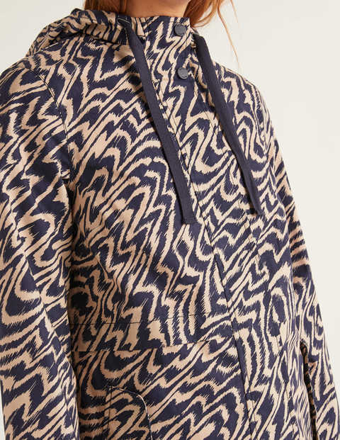 Lawrence Waterproof Raincoat - Navy and Oatmeal, Ripple Lawrence Waterproof Raincoat - Navy and Oatmeal, Ripple