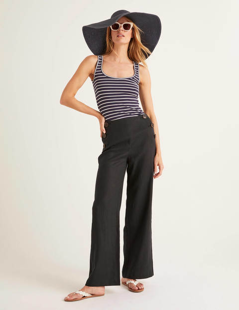 Falmouth Leinenhose - Schwarz Falmouth Leinenhose - Schwarz