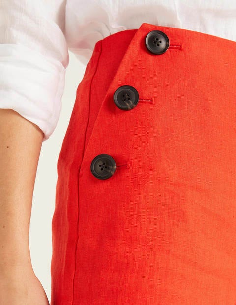 Falmouth Linen Shorts - Orange Sunset Falmouth Linen Shorts - Orange Sunset
