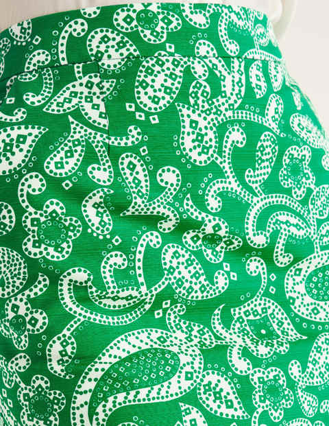 Gabriella Pencil Skirt - Rich Emerald, Spotty Paisley Gabriella Pencil Skirt - Rich Emerald, Spotty Paisley