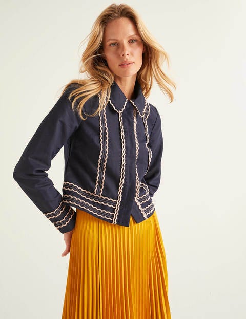 Agar Scallop Jacket - Navy Agar Scallop Jacket - Navy