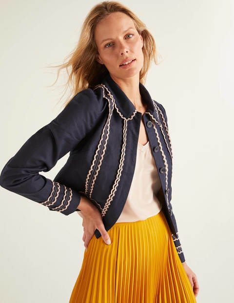 Agar Scallop Jacket - Navy Agar Scallop Jacket - Navy