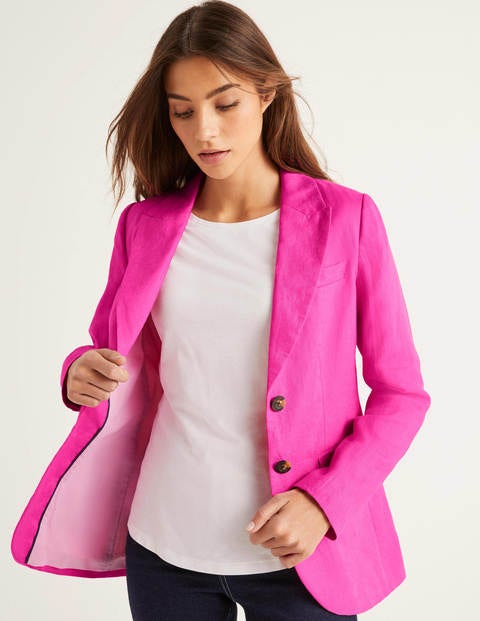 Carrington Linen Blazer - Pop Pansy Carrington Linen Blazer - Pop Pansy