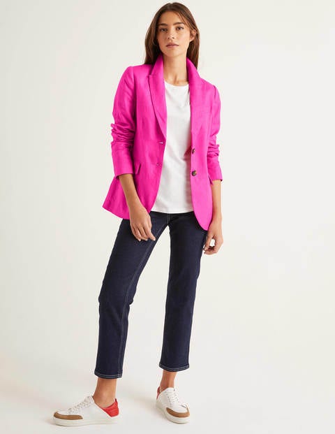 Carrington Linen Blazer - Pop Pansy Carrington Linen Blazer - Pop Pansy