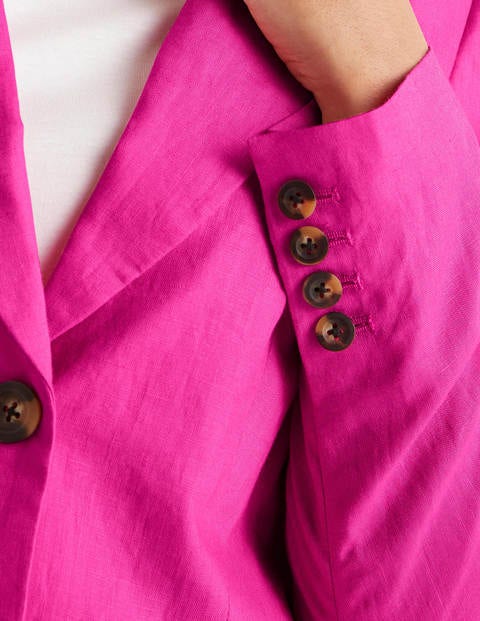 Carrington Linen Blazer - Pop Pansy Carrington Linen Blazer - Pop Pansy