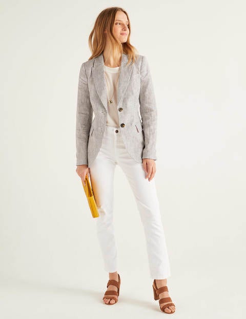 Carrington Linen Blazer - Ticking Stripe Carrington Linen Blazer - Ticking Stripe