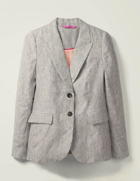 Carrington Linen Blazer - Ticking Stripe Carrington Linen Blazer - Ticking Stripe