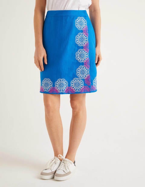 Anville Embroidered Wrap Skirt - Bold 