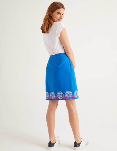 embroidered wrap skirt