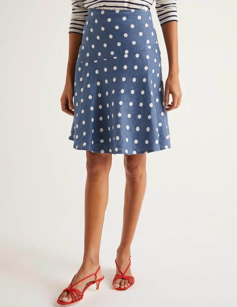Virginia Linen Skirt - Sailor Spot, Linear Brand Spot Virginia Linen Skirt - Sailor Spot, Linear Brand Spot