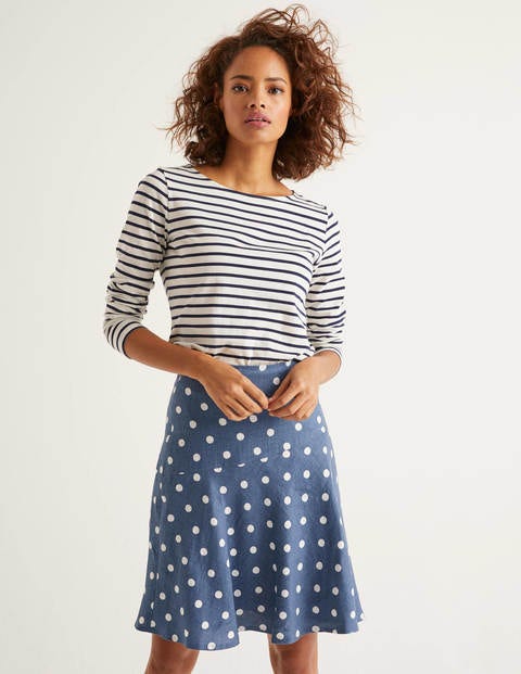 Virginia Linen Skirt - Sailor Spot, Linear Brand Spot Virginia Linen Skirt - Sailor Spot, Linear Brand Spot