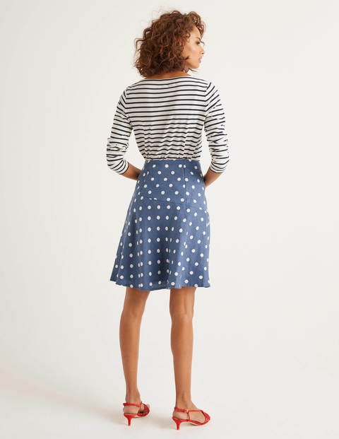 Virginia Linen Skirt - Sailor Spot, Linear Brand Spot Virginia Linen Skirt - Sailor Spot, Linear Brand Spot