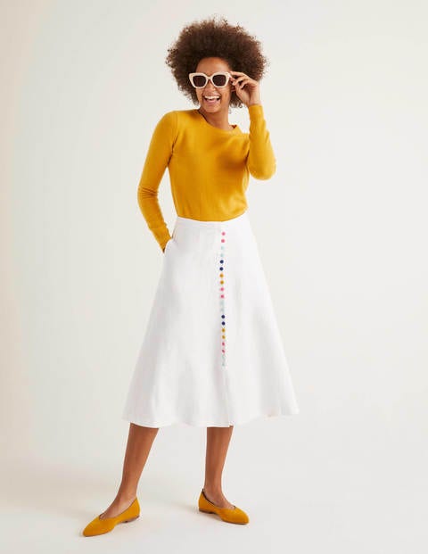 Cecilia Linen Skirt - White Cecilia Linen Skirt - White