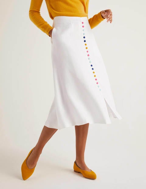 Cecilia Linen Skirt - White Cecilia Linen Skirt - White