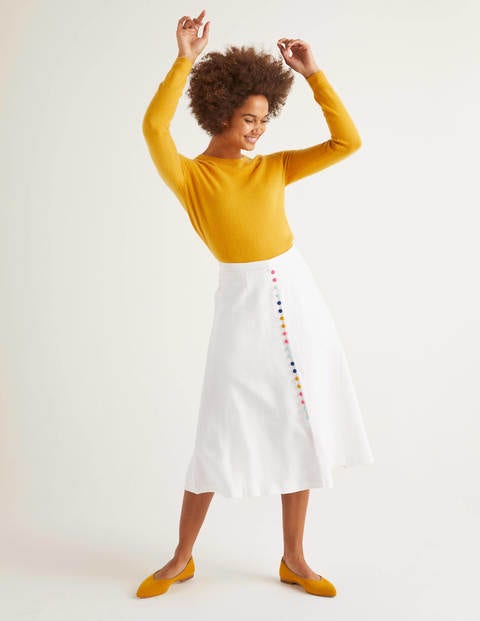 Cecilia Linen Skirt - White Cecilia Linen Skirt - White