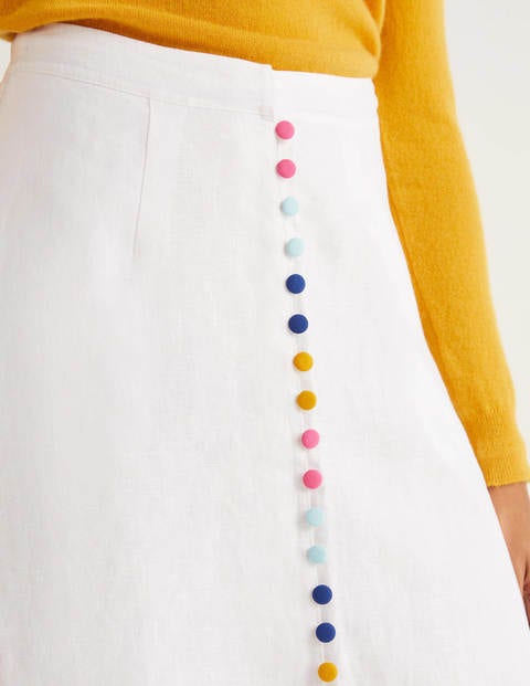 Cecilia Linen Skirt - White Cecilia Linen Skirt - White