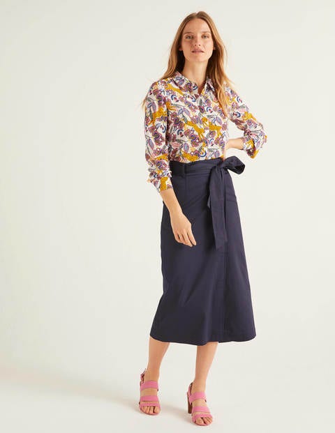 Pevensie Pencil Wrap Skirt - Navy Pevensie Pencil Wrap Skirt - Navy