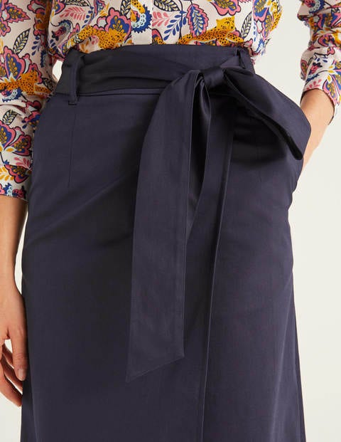 Pevensie Pencil Wrap Skirt - Navy Pevensie Pencil Wrap Skirt - Navy