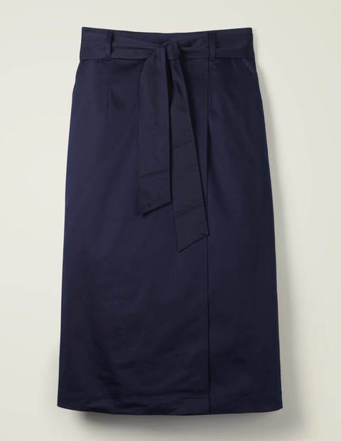Pevensie Pencil Wrap Skirt - Navy Pevensie Pencil Wrap Skirt - Navy