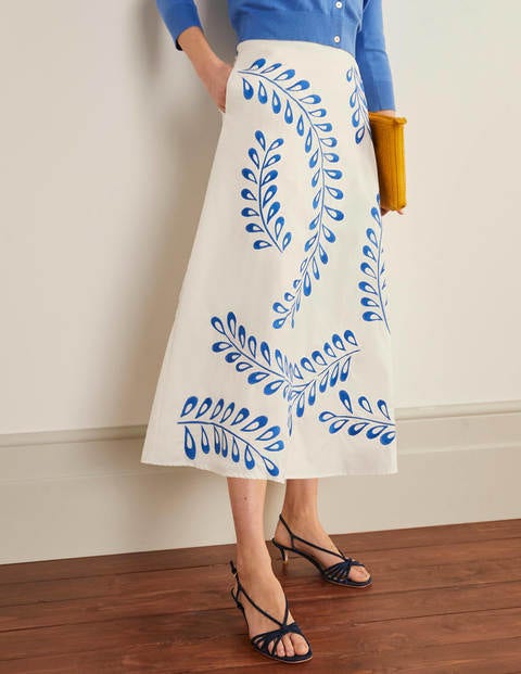 Arwen Embroidered Midi Skirt - Ivory Arwen Embroidered Midi Skirt - Ivory