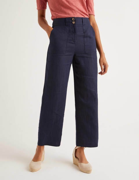 Filey Seamed Pocket Trousers - Navy Filey Seamed Pocket Trousers - Navy