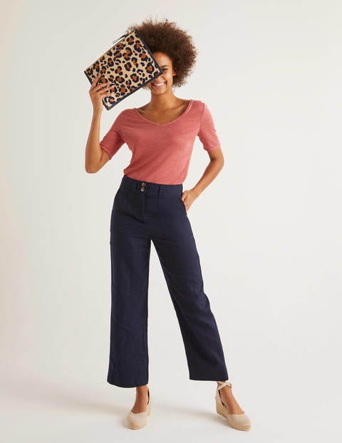 Filey Seamed Pocket Trousers - Navy Filey Seamed Pocket Trousers - Navy