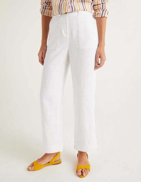 Filey Seamed Pocket Trousers - White Filey Seamed Pocket Trousers - White