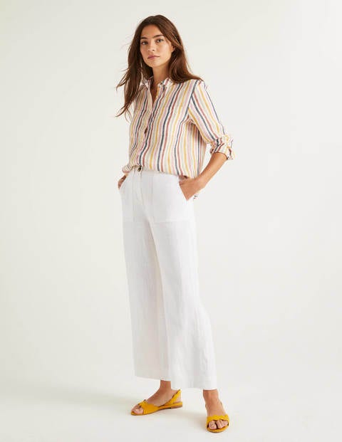 Filey Seamed Pocket Trousers - White Filey Seamed Pocket Trousers - White