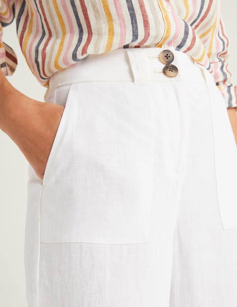 Filey Seamed Pocket Trousers - White Filey Seamed Pocket Trousers - White