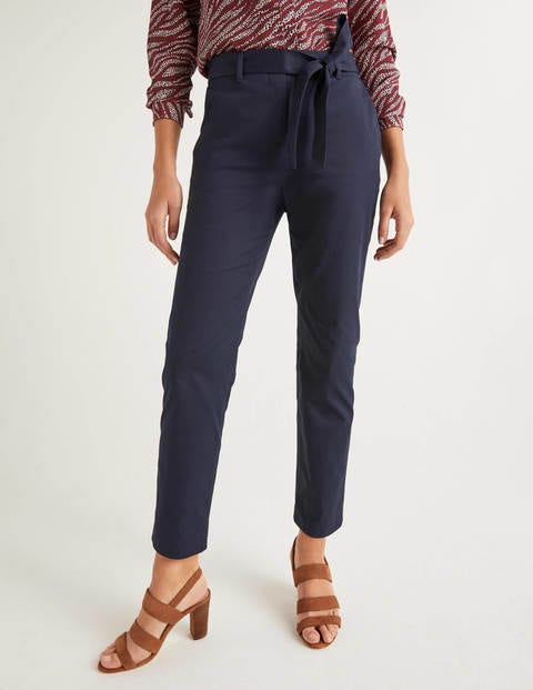 Highbury Tie Waist Trousers - Navy Highbury Tie Waist Trousers - Navy