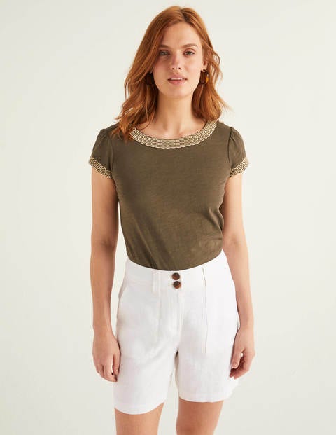 Filey Seamed Pocket Shorts - White Filey Seamed Pocket Shorts - White