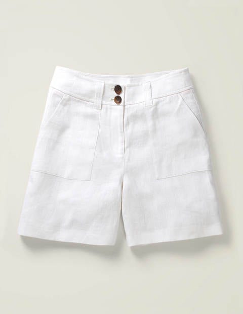 Filey Seamed Pocket Shorts - White Filey Seamed Pocket Shorts - White