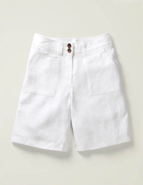 Filey Seamed Pocket Shorts - White Filey Seamed Pocket Shorts - White