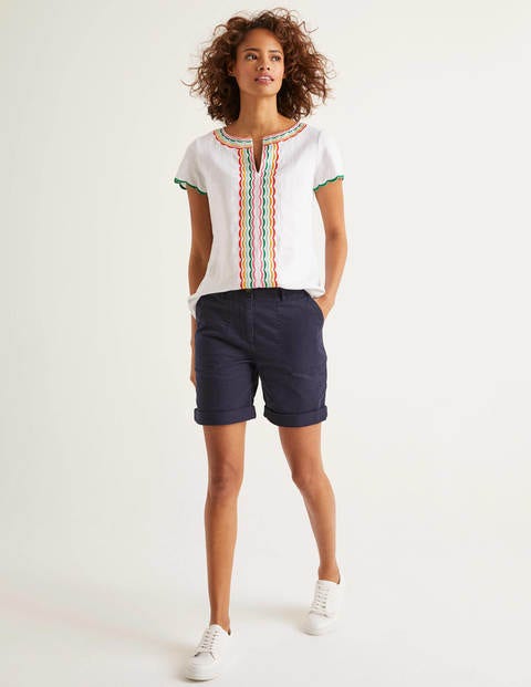Womens Ladies Cotton Rich Beach Summer Shorts UK Size 8 10 12 14 16 18 20 22