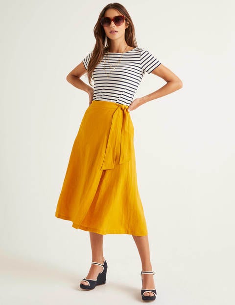 Radlett Linen Wrap Skirt - Tuscan Sun Radlett Linen Wrap Skirt - Tuscan Sun