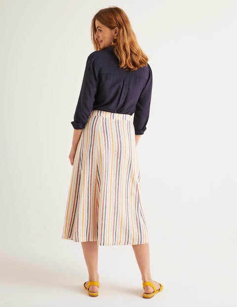 Radlett Linen Wrap Skirt - Tuscan Sun Stripe Radlett Linen Wrap Skirt - Tuscan Sun Stripe