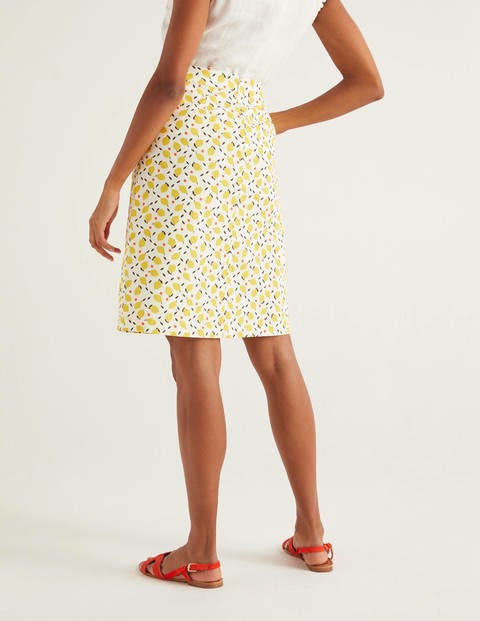 Francesca A-line Skirt - Ivory, Lemon Fruit Francesca A-line Skirt - Ivory, Lemon Fruit