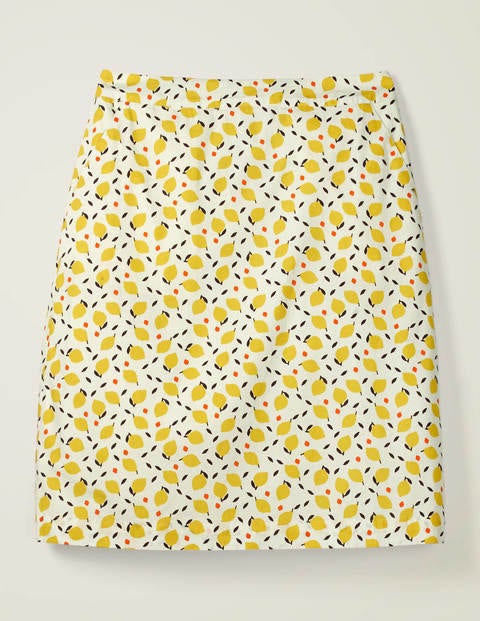Francesca A-line Skirt - Ivory, Lemon Fruit Francesca A-line Skirt - Ivory, Lemon Fruit