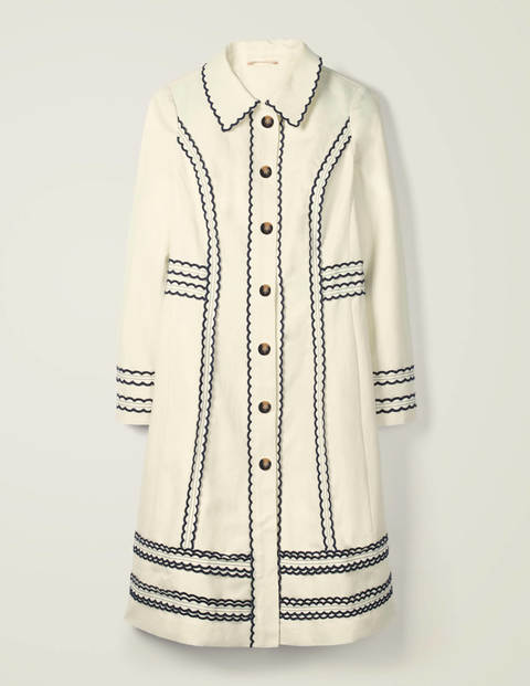 Agar Scallop Coat - Ivory Agar Scallop Coat - Ivory
