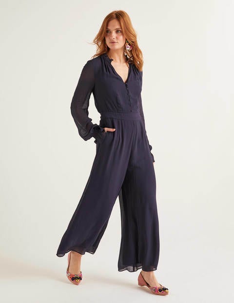 Sarah Frill Jumpsuit - Navy Sarah Frill Jumpsuit - Navy