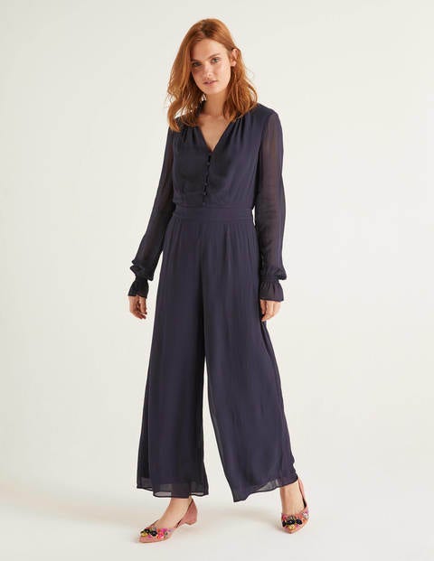 Sarah Frill Jumpsuit - Navy Sarah Frill Jumpsuit - Navy