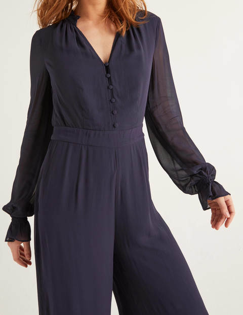 Sarah Frill Jumpsuit - Navy Sarah Frill Jumpsuit - Navy