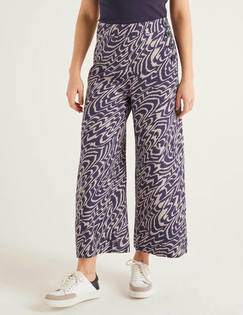 Bray Culottes - Navy Zebra Print Bray Culottes - Navy Zebra Print