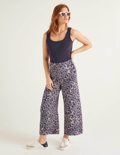 Bray Culottes - Navy Zebra Print Bray Culottes - Navy Zebra Print