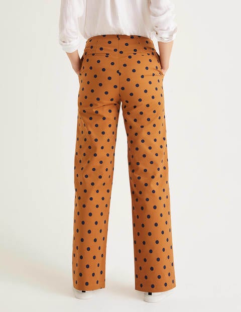 Sloane Hose mit weitem Bein - Lebkuchen, Tupfen Sloane Hose mit weitem Bein - Lebkuchen, Tupfen