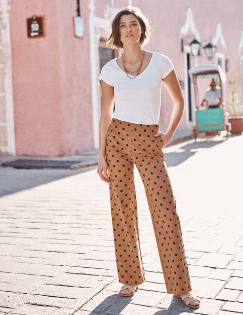 Sloane Wide Leg Pants - Gingerbread Spot Sloane Wide Leg Pants - Gingerbread Spot
