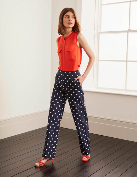 Sloane Wide Leg Pants - Navy/Stone Spot Sloane Wide Leg Pants - Navy/Stone Spot