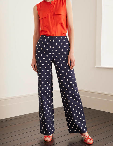 Sloane Wide Leg Pants - Navy/Stone Spot Sloane Wide Leg Pants - Navy/Stone Spot