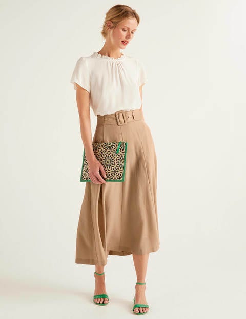 Poste Belted Midi Skirt - Camel Poste Belted Midi Skirt - Camel